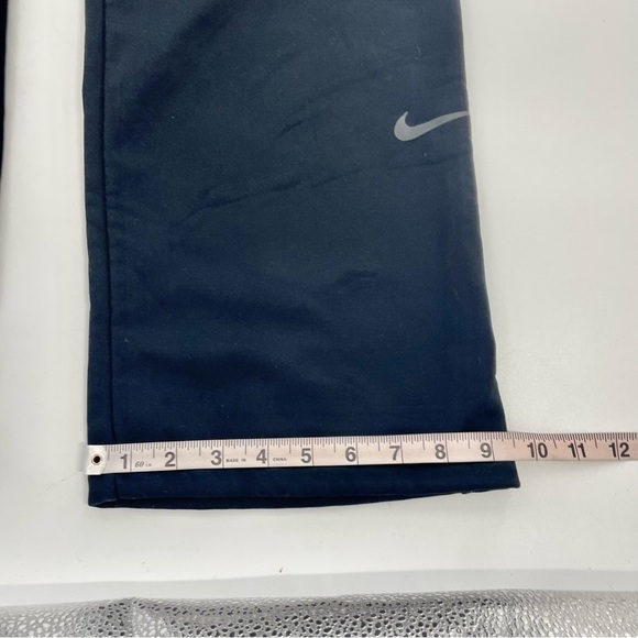 Nike Active Wide Leg Fleece Lined Drawstring Athletic Black Pant size medium - Picture 6 of 13